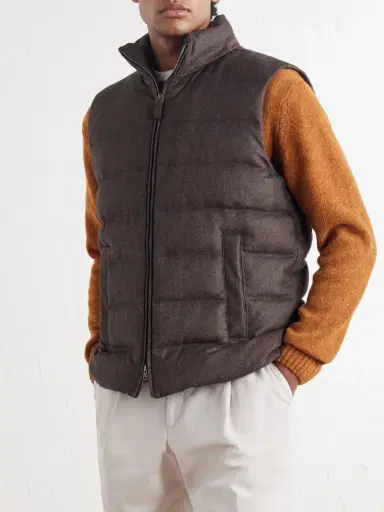 HERNO Quilted Silk and Cashmere-Blend Gilet - Men | Thumbnail 3 HERNO Quilted Silk and Cashmere-Blend Gilet - Men | Thumbnail 3