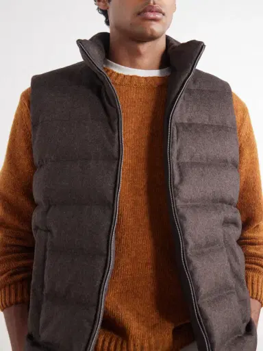 HERNO Quilted Silk and Cashmere-Blend Gilet - Men | Thumbnail 5 HERNO Quilted Silk and Cashmere-Blend Gilet - Men | Thumbnail 5