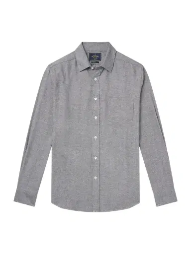 Portuguese Flannel Espiga Herringbone Cotton-Flannel Shirt - Men | Thumbnail 1 Portuguese Flannel Espiga Herringbone Cotton-Flannel Shirt - Men | Thumbnail 1