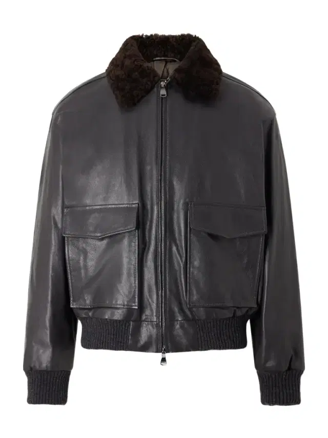 Valstar Smith Shearling-Trimmed Full-Grain Leather Jacket - Men
