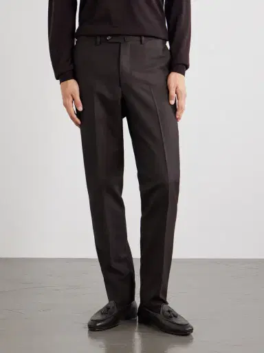 De Petrillo Tapered Virgin Wool Suit Trousers - Men | Thumbnail 3 De Petrillo Tapered Virgin Wool Suit Trousers - Men | Thumbnail 3
