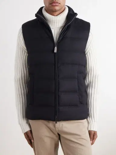 HERNO Quilted Silk and Cashmere-Blend Gilet - Men | Thumbnail 3 HERNO Quilted Silk and Cashmere-Blend Gilet - Men | Thumbnail 3
