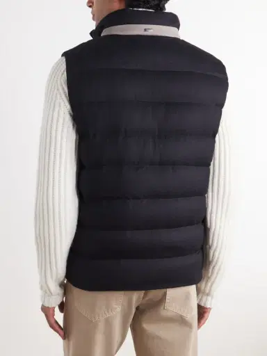 HERNO Quilted Silk and Cashmere-Blend Gilet - Men | Thumbnail 4 HERNO Quilted Silk and Cashmere-Blend Gilet - Men | Thumbnail 4