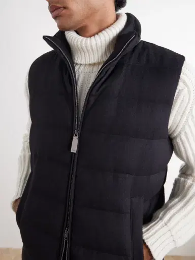 HERNO Quilted Silk and Cashmere-Blend Gilet - Men | Thumbnail 5 HERNO Quilted Silk and Cashmere-Blend Gilet - Men | Thumbnail 5