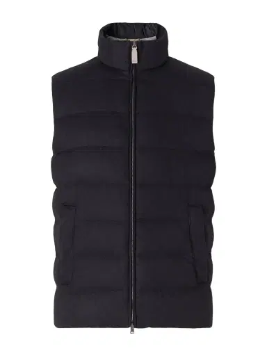 HERNO Quilted Silk and Cashmere-Blend Gilet - Men | Thumbnail 1 HERNO Quilted Silk and Cashmere-Blend Gilet - Men | Thumbnail 1