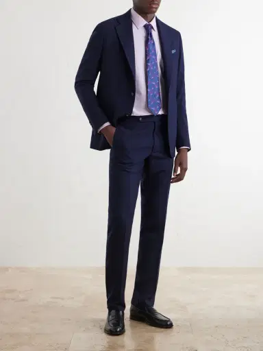 De Petrillo Tapered Virgin Wool Suit Trousers - Men | Thumbnail 2 De Petrillo Tapered Virgin Wool Suit Trousers - Men | Thumbnail 2