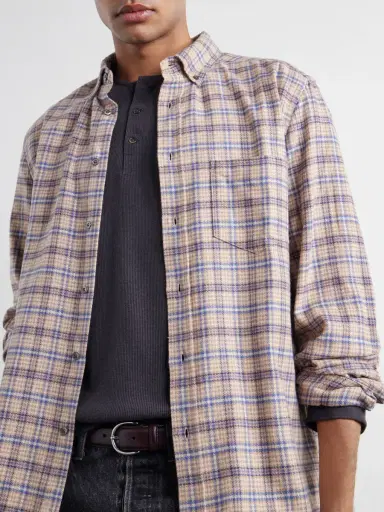 Portuguese Flannel Cedar Checked Cotton-Flannel Shirt - Men | Thumbnail 5 Portuguese Flannel Cedar Checked Cotton-Flannel Shirt - Men | Thumbnail 5