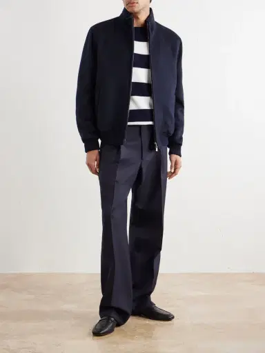 Thom Sweeney Wool and Cashmere-Blend Flannel Bomber Jacket - Men | Thumbnail 2 Thom Sweeney Wool and Cashmere-Blend Flannel Bomber Jacket - Men | Thumbnail 2