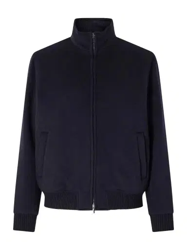 Thom Sweeney Wool and Cashmere-Blend Flannel Bomber Jacket - Men | Thumbnail 1 Thom Sweeney Wool and Cashmere-Blend Flannel Bomber Jacket - Men | Thumbnail 1