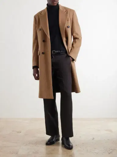 De Petrillo Double-Breasted Camel Hair Coat - Men | Thumbnail 2