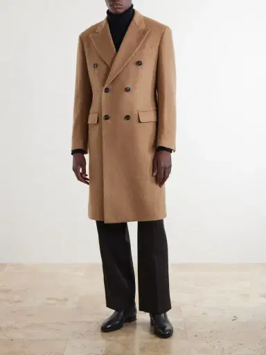 De Petrillo Double-Breasted Camel Hair Coat - Men | Thumbnail 3