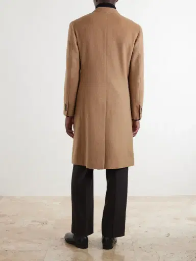 De Petrillo Double-Breasted Camel Hair Coat - Men | Thumbnail 4