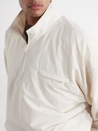 Willy Chavarria Appliquéd Fleece-Lined Shell Half-Zip Jacket - Men | Thumbnail 6