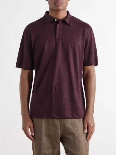 ELEVENTY Linen-Jersey Polo Shirt - Men | Thumbnail 3 ELEVENTY Linen-Jersey Polo Shirt - Men | Thumbnail 3