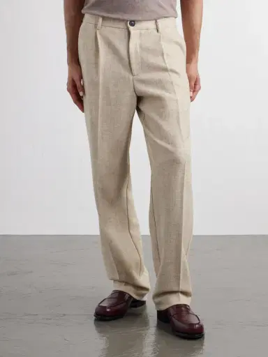 Portuguese Flannel Terroir Straight-Leg Pleated Wool-Twill Trousers - Men | Thumbnail 3 Portuguese Flannel Terroir Straight-Leg Pleated Wool-Twill Trousers - Men | Thumbnail 3