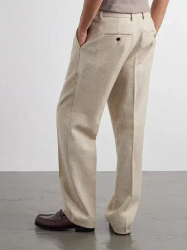 Portuguese Flannel Terroir Straight-Leg Pleated Wool-Twill Trousers - Men | Thumbnail 4 Portuguese Flannel Terroir Straight-Leg Pleated Wool-Twill Trousers - Men | Thumbnail 4