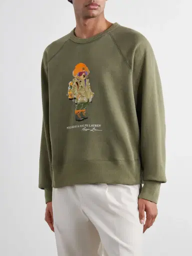 Polo Ralph Lauren Printed Cotton-Blend Jersey Sweatshirt - Men | Thumbnail 3 Polo Ralph Lauren Printed Cotton-Blend Jersey Sweatshirt - Men | Thumbnail 3