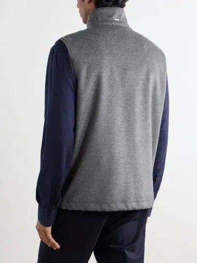 HERNO Wool and Cashmere-Blend Vest - Men | Thumbnail 4