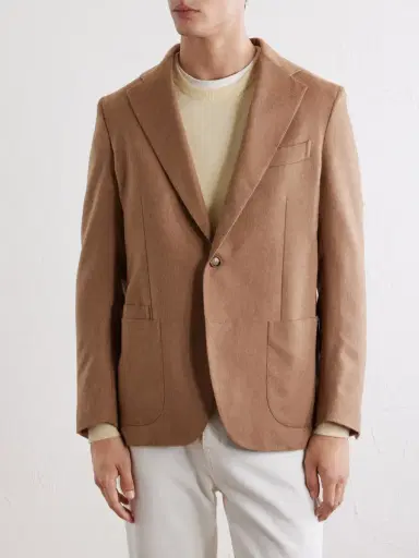 De Petrillo Posillipo Brushed Camel Hair Blazer - Men | Thumbnail 3