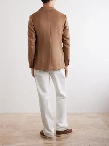 De Petrillo Posillipo Brushed Camel Hair Blazer - Men | Thumbnail 4