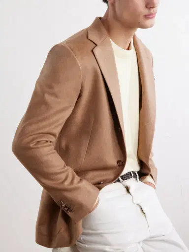 De Petrillo Posillipo Brushed Camel Hair Blazer - Men | Thumbnail 5