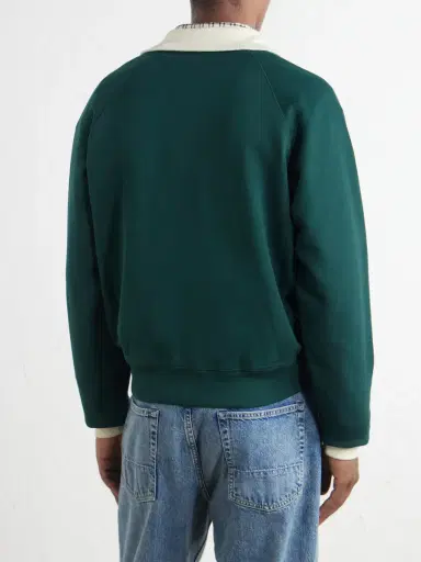 AMI PARIS Logo-Embroidered Cotton-Jersey Zip-Up Sweatshirt - Men | Thumbnail 4 AMI PARIS Logo-Embroidered Cotton-Jersey Zip-Up Sweatshirt - Men | Thumbnail 4