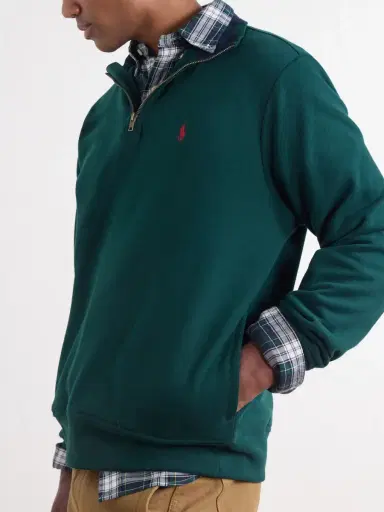 Polo Ralph Lauren Logo-Embroidered Cotton-Blend Half-Zip Sweatshirt - Men | Thumbnail 5 Polo Ralph Lauren Logo-Embroidered Cotton-Blend Half-Zip Sweatshirt - Men | Thumbnail 5
