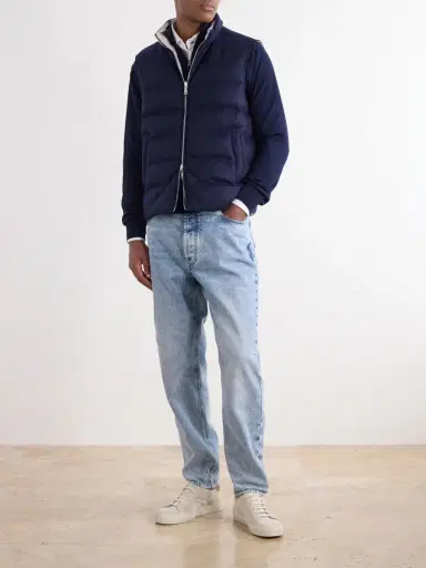 ELEVENTY Reversible Padded Cashmere-Blend and Wool-Blend Gilet - Men | Thumbnail 2 ELEVENTY Reversible Padded Cashmere-Blend and Wool-Blend Gilet - Men | Thumbnail 2