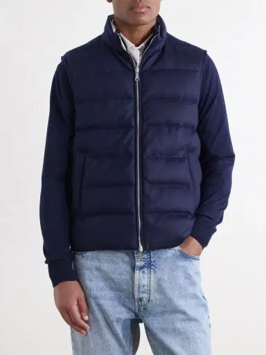 ELEVENTY Reversible Padded Cashmere-Blend and Wool-Blend Gilet - Men | Thumbnail 3 ELEVENTY Reversible Padded Cashmere-Blend and Wool-Blend Gilet - Men | Thumbnail 3