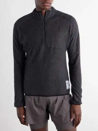 Satisfy Logo-Print FuzzFleece™ Half‑Zip Running Top - Men | Thumbnail 3