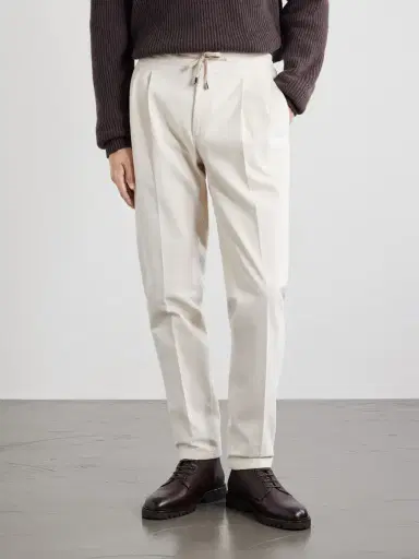 De Petrillo Straight-Leg Pleated Cotton-Twill Trousers - Men | Thumbnail 3 De Petrillo Straight-Leg Pleated Cotton-Twill Trousers - Men | Thumbnail 3