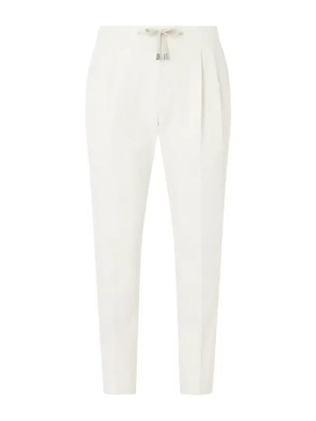 De Petrillo Straight-Leg Pleated Cotton-Twill Trousers - Men
