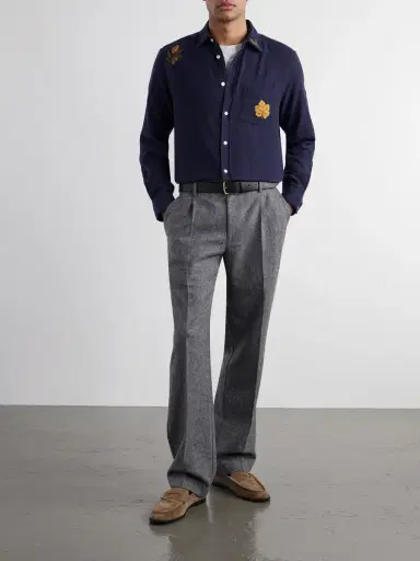Portuguese Flannel Embroidered Cotton-Flannel Shirt - Men | Thumbnail 2 Portuguese Flannel Embroidered Cotton-Flannel Shirt - Men | Thumbnail 2