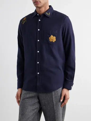 Portuguese Flannel Embroidered Cotton-Flannel Shirt - Men | Thumbnail 3 Portuguese Flannel Embroidered Cotton-Flannel Shirt - Men | Thumbnail 3