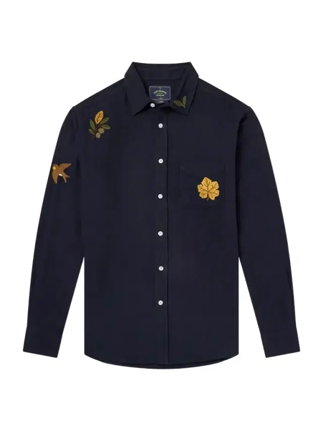 Portuguese Flannel Embroidered Cotton-Flannel Shirt - Men
