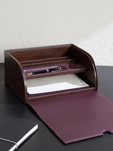 Ralph Lauren Home Brennan Leather and Teak Writer's Box - Men | Thumbnail 2 Ralph Lauren Home Brennan Leather and Teak Writer's Box - Men | Thumbnail 2