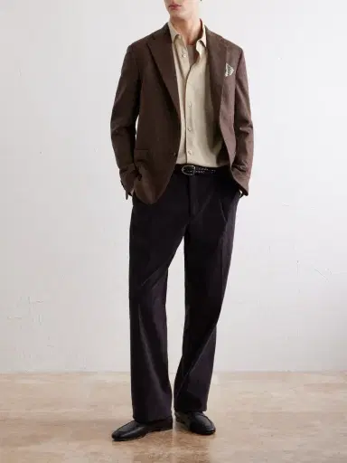 De Petrillo Posillipo Wool and Cashmere-Blend Herringbone Blazer - Men | Thumbnail 2