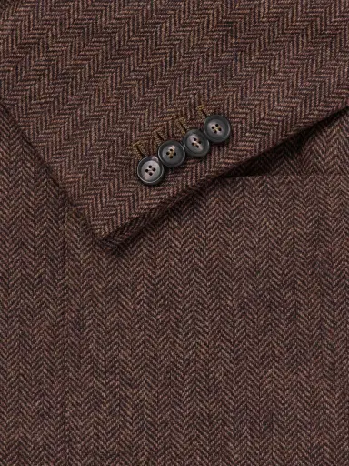 De Petrillo Posillipo Wool and Cashmere-Blend Herringbone Blazer - Men | Thumbnail 6