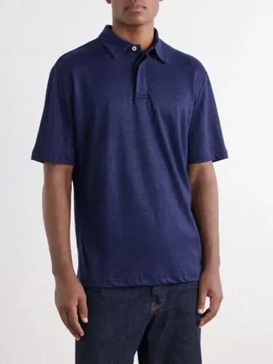 ELEVENTY Linen-Jersey Polo Shirt - Men | Thumbnail 3 ELEVENTY Linen-Jersey Polo Shirt - Men | Thumbnail 3