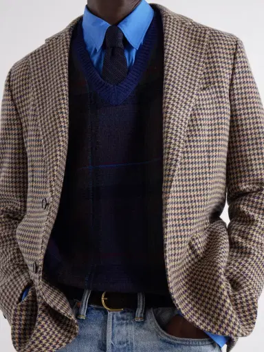 Polo Ralph Lauren Logo-Embroidered Checked Wool and Cotton-Blend Vest - Men | Thumbnail 5 Polo Ralph Lauren Logo-Embroidered Checked Wool and Cotton-Blend Vest - Men | Thumbnail 5