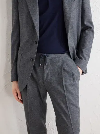 De Petrillo Straight-Leg Wool and Cashmere-Blend Drawstring Suit Trousers - Men | Thumbnail 5 De Petrillo Straight-Leg Wool and Cashmere-Blend Drawstring Suit Trousers - Men | Thumbnail 5