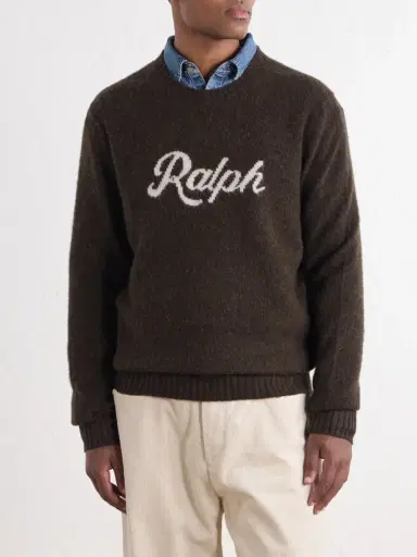 Polo Ralph Lauren Logo-Intarsia Wool and Cashmere-Blend Sweater - Men | Thumbnail 3 Polo Ralph Lauren Logo-Intarsia Wool and Cashmere-Blend Sweater - Men | Thumbnail 3
