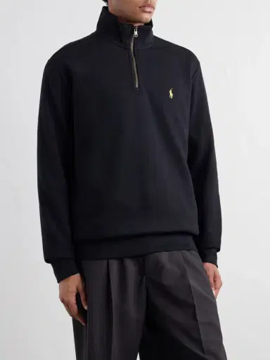 Polo Ralph Lauren Logo-Embroidered Cotton-Blend Half-Zip Sweatshirt - Men | Thumbnail 3 Polo Ralph Lauren Logo-Embroidered Cotton-Blend Half-Zip Sweatshirt - Men | Thumbnail 3