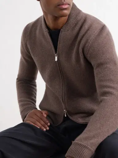 FEDELI Berkley Wool and Cashmere-Blend Zip-Up Sweater - Men | Thumbnail 5 FEDELI Berkley Wool and Cashmere-Blend Zip-Up Sweater - Men | Thumbnail 5