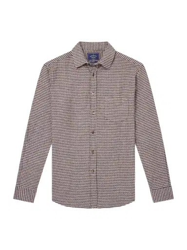 Portuguese Flannel Houndstooth Organic Cotton-Flannel Shirt - Men | Thumbnail 1 Portuguese Flannel Houndstooth Organic Cotton-Flannel Shirt - Men | Thumbnail 1