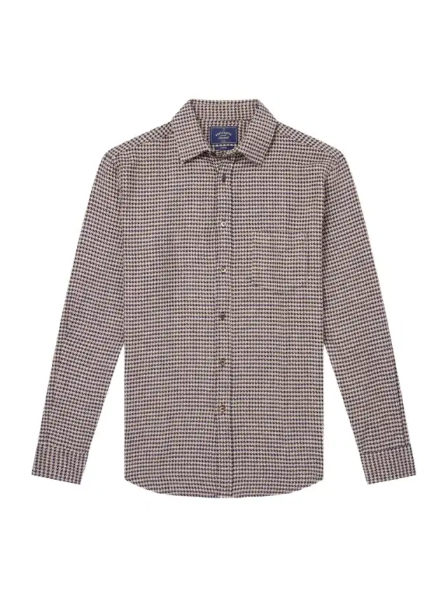 Portuguese Flannel Houndstooth Organic Cotton-Flannel Shirt - Men
