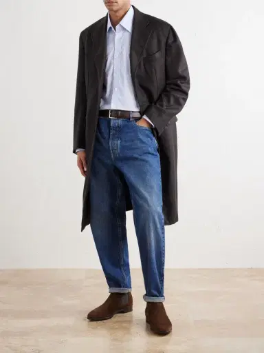 Thom Sweeney Herringbone Wool Coat - Men | Thumbnail 2 Thom Sweeney Herringbone Wool Coat - Men | Thumbnail 2