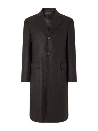 Thom Sweeney Herringbone Wool Coat - Men | Thumbnail 1 Thom Sweeney Herringbone Wool Coat - Men | Thumbnail 1