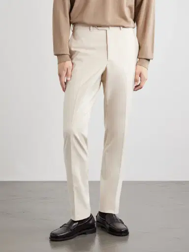 De Petrillo Tapered Cotton and Silk-Blend Twill Trousers - Men | Thumbnail 3 De Petrillo Tapered Cotton and Silk-Blend Twill Trousers - Men | Thumbnail 3