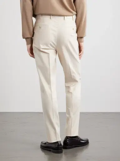 De Petrillo Tapered Cotton and Silk-Blend Twill Trousers - Men | Thumbnail 4 De Petrillo Tapered Cotton and Silk-Blend Twill Trousers - Men | Thumbnail 4